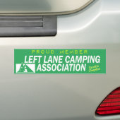 Left Lane Camping Association (Seattle Chapter) Bumpersticker (Op auto)