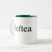 Leftea left Handed Tea Tweekleurige Koffiemok (Voorkant links)
