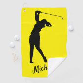 Lefthanded "golfer Michelle" y&b Golf Golfhanddoek (Insitu)