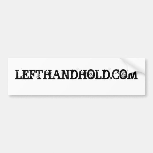 LEFTHANDHOLD.COM BUMPERSTICKER (Voorkant)