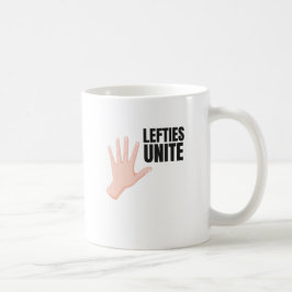 Lefties Unite left Handty Gift Koffiemok