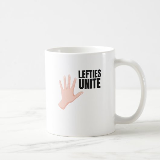 Lefties Unite left Handty Gift Koffiemok (Rechts)