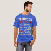 Leftijdsbeschrijving van Plumber Hourly met T-shirt (Voorkant volledig)