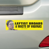 Leftist breekt een afval van de Bumpersticker van (Op auto)