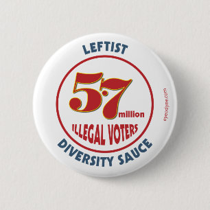 Leftist Diversity Sauce-toets 2-1/4 inch Ronde Button 5,7 Cm