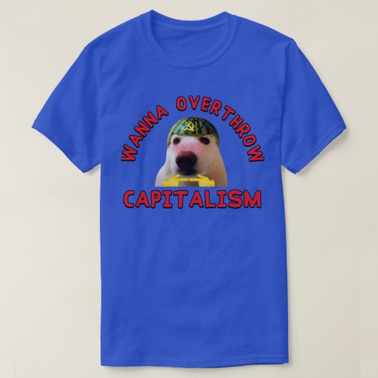 Leftist Meme wil Capitalisme omver werpen T-shirt (Design voorkant)