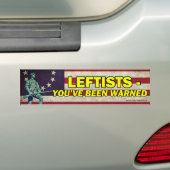 Leftisten - Je bent gewaarschuwd Bumpersticker (Op auto)