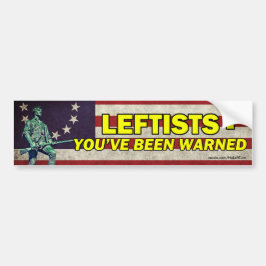 Leftisten - Je bent gewaarschuwd Bumpersticker