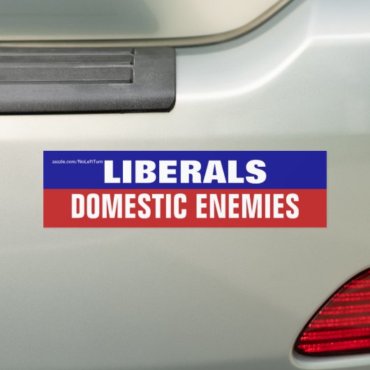 Leftisten zijn binnenlandse Bumpersticker van de e (Op auto)