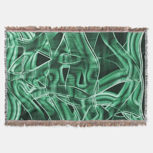 Leftover groene acrylstrip, overdekt deken (Voorkant)