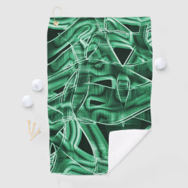 Leftover groene acrylstrip, overdekt golfhanddoek