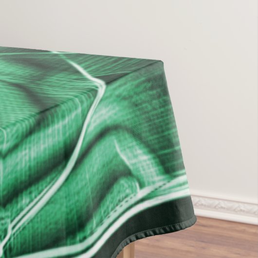 Leftover groene acrylstrip, overdekt tafelkleed (Voorbeeld)