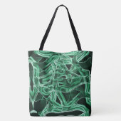 Leftover groene acrylstrip, overdekt tote bag (Achterkant)