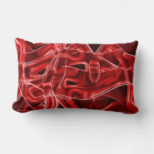 Leftover rode acrylband, doorgehaald en overlapt