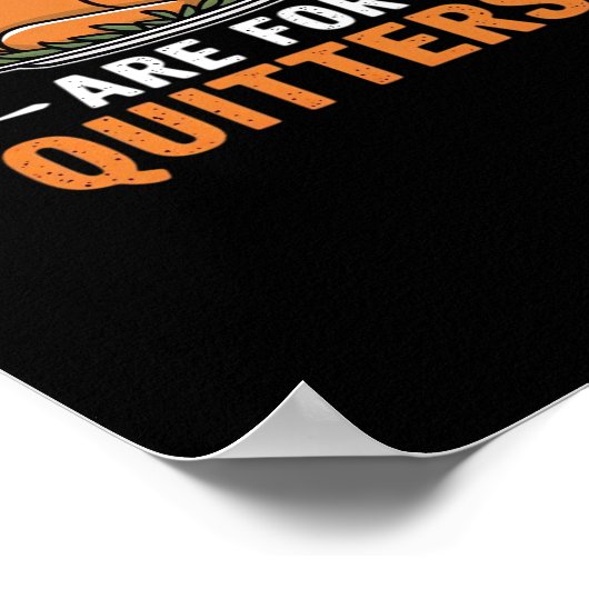 Leftovers Are For Quitters Classic Retro Graphic Poster (Hoek)