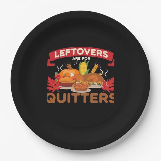 Leftovers Are For Quitters Minimal Creative Papieren Bordje (Voorkant)