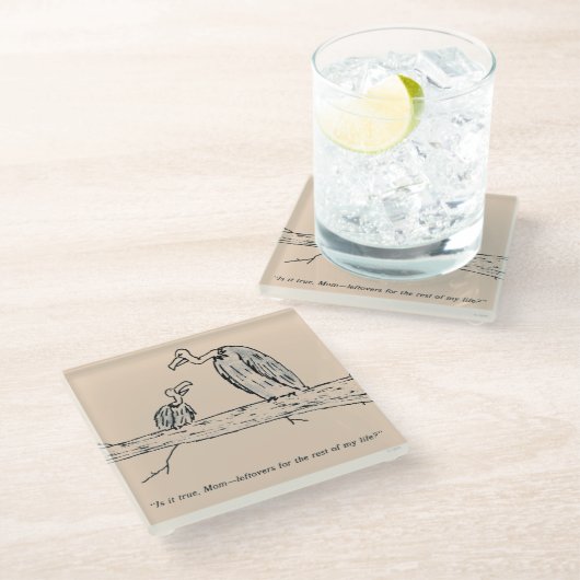 Leftovers Glazen Onderzetter (Schuin)