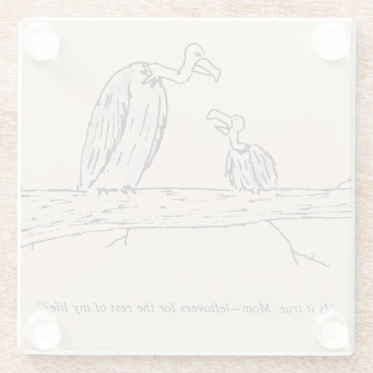 Leftovers Glazen Onderzetter (Achterkant)