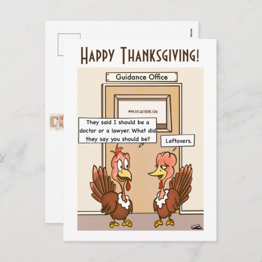 Leftovers-Thanksgiving Feestdagenkaart (Voorkant / Achterkant)