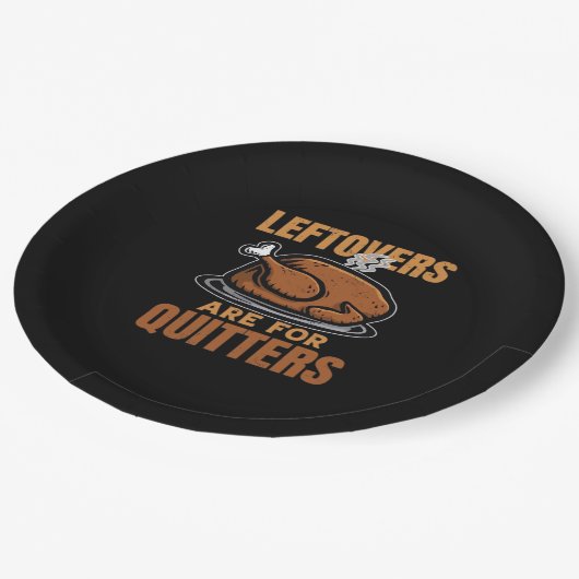 Leftovers zijn voor Quitters Funny Thanksgiving Di Papieren Bordje (Gekanteld)