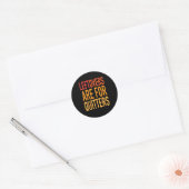Leftovers zijn voor Quitters Funny Thanksgiving Fa Ronde Sticker (Envelop)