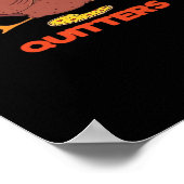 Leftovers zijn voor Quitters Funny Thanksgiving Tu Poster (Hoek)