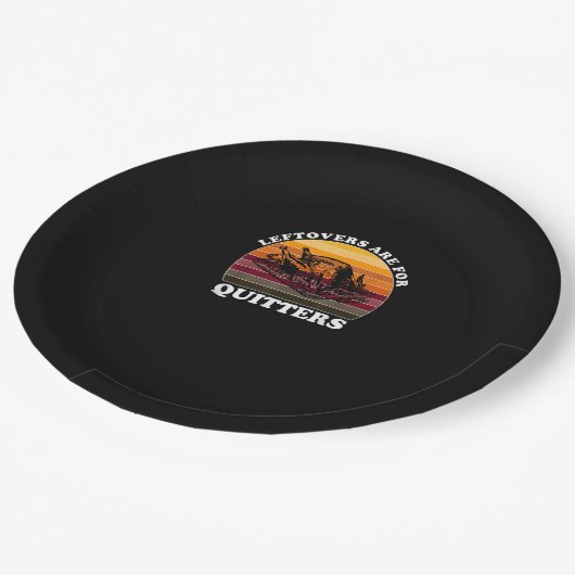 Leftovers zijn voor Quitters - grappige Thanksgivi Papieren Bordje (Gekanteld)