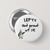 Lefty en Proud. Met linkshandige, grappige uitspra Ronde Button 5,7 Cm (Voorkant /achterkant)