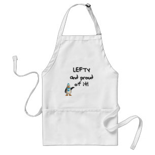 Lefty en Proud. Met linkshandige, grappige uitspra Standaard Schort