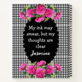 Lefty Girl Gingham Notitieboek – Funny Floral + Na (Achterkant)