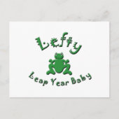Lefty Leap Year Baby Briefkaart (Voorkant)