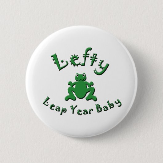 Lefty Leap Year Baby Ronde Button 5,7 Cm (Voorkant)