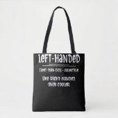 Lefty Left Handed Definition Tote Bag (Voorkant)