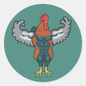 Leg Day are for Chickens Ronde Sticker (Voorkant)