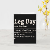 Leg Day Definition Gym Funny T-shirt Workout Weigh Kaart (Gele Bloem)