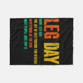 Leg Day Definition Gym Pump Oversized Gym Workout Fleece Deken (Voorkant (Horizontaal))