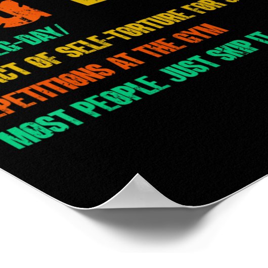 Leg Day Definition Gym Pump Oversized Gym Workout Poster (Hoek)