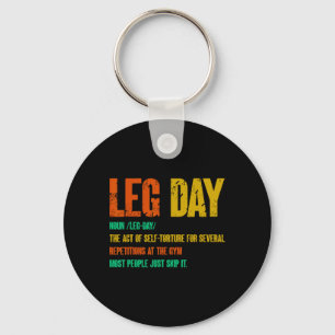 Leg Day Definition Gym Pump Oversized Gym Workout Sleutelhanger