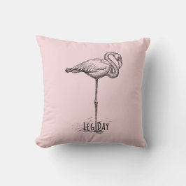 Leg Day Elegant Flamingo Fun Fitness Kussen