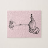 Leg Day Elegant Flamingo Fun Fitness Legpuzzel (Horizontaal)