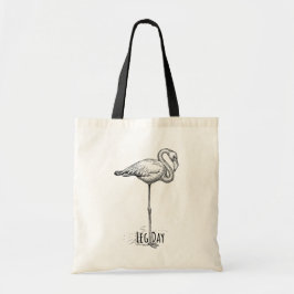 Leg Day Elegant Flamingo Fun Fitness Tote Bag
