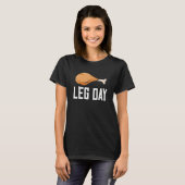 Leg Day Thanksgiving Costume Pilgrim Turkey Day T-shirt (Voorkant volledig)