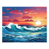 Leg de adembenemende schoonheid van een vurige zon foto afdruk (Voorkant)