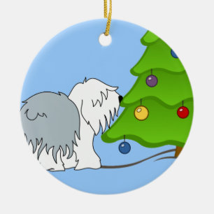 Leg de betekenis van Kerstmis nu uit aan je hond! Keramisch Ornament