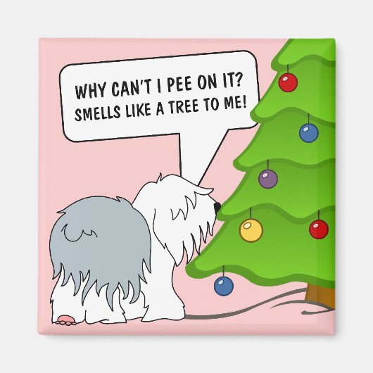 Leg de betekenis van Kerstmis nu uit aan je hond! Magneet (Voorkant)