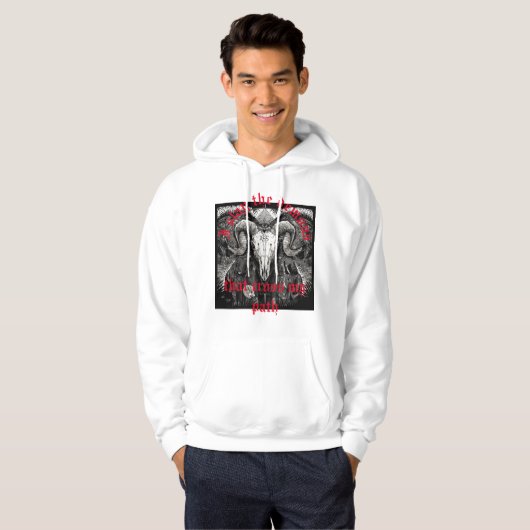 Leg de demonen neer hoodie (Voorkant volledig)