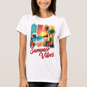 Leg de essentie vast van een perfecte zomervakanti t-shirt