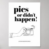 Leg de foto's van het liefdesteken vast of gebeurd poster (Voorkant)