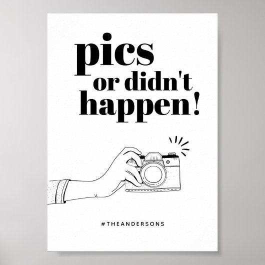 Leg de foto's van het liefdesteken vast of gebeurd poster (Voorkant)