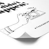 Leg de foto's van het liefdesteken vast of gebeurd poster (Hoek)